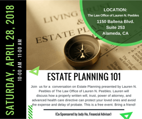Estate planning 101 flyer