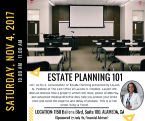 Estate Planning 101 Event Flyer