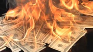 money burning