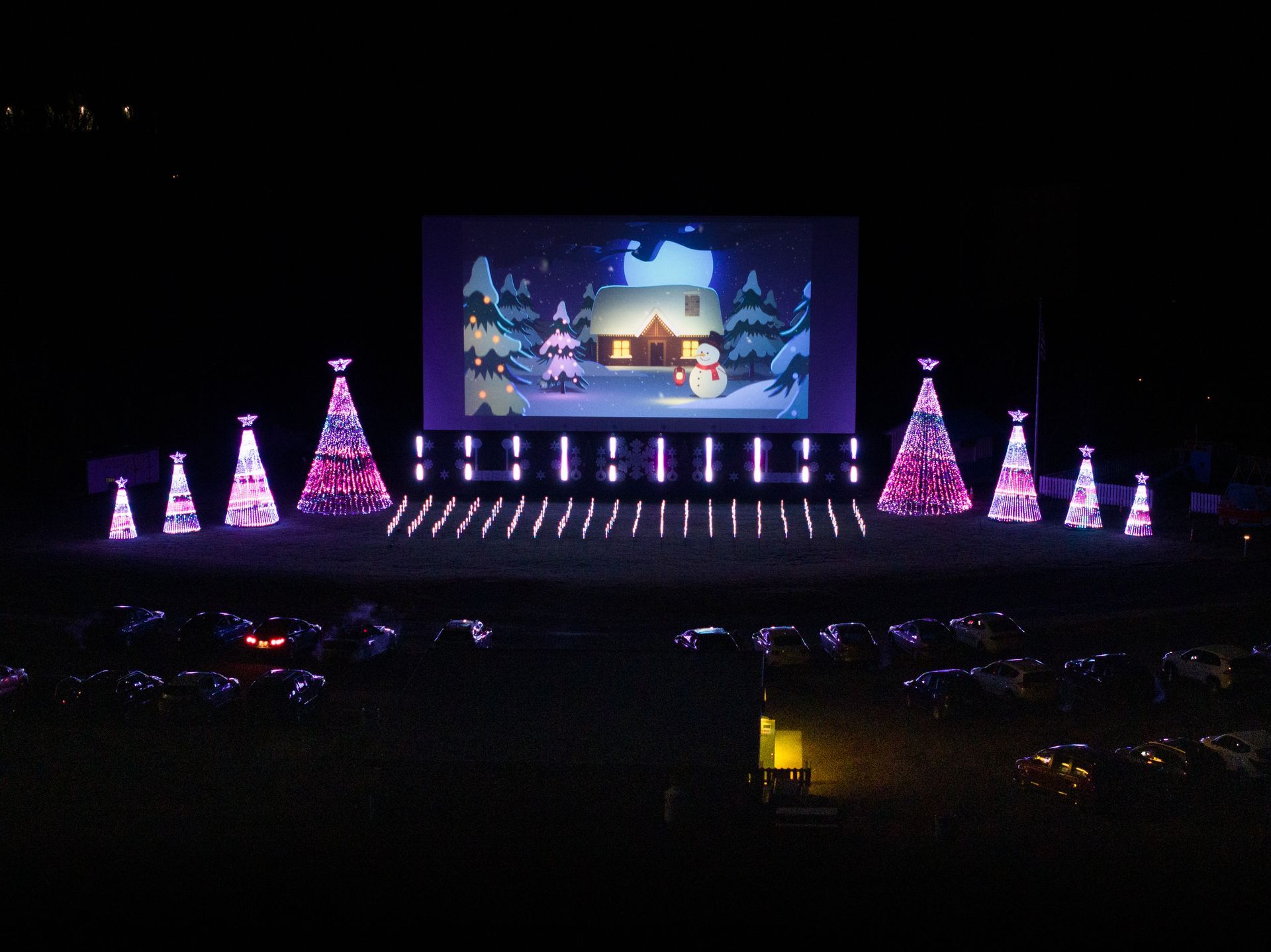 Holiday Light Spectacular Aerial Photo by Pocono Drone Photography
