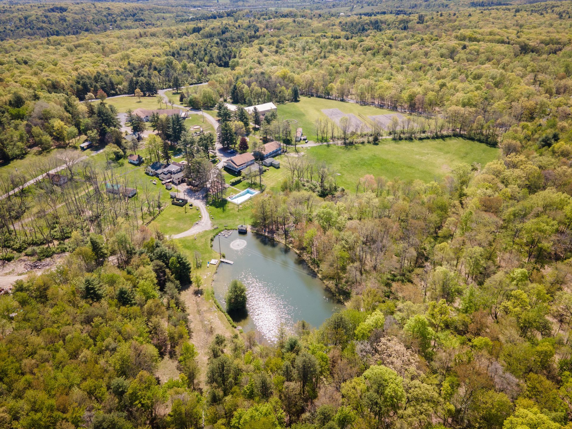 Aerial photo of Twin Pines by Pocono Drone Photography