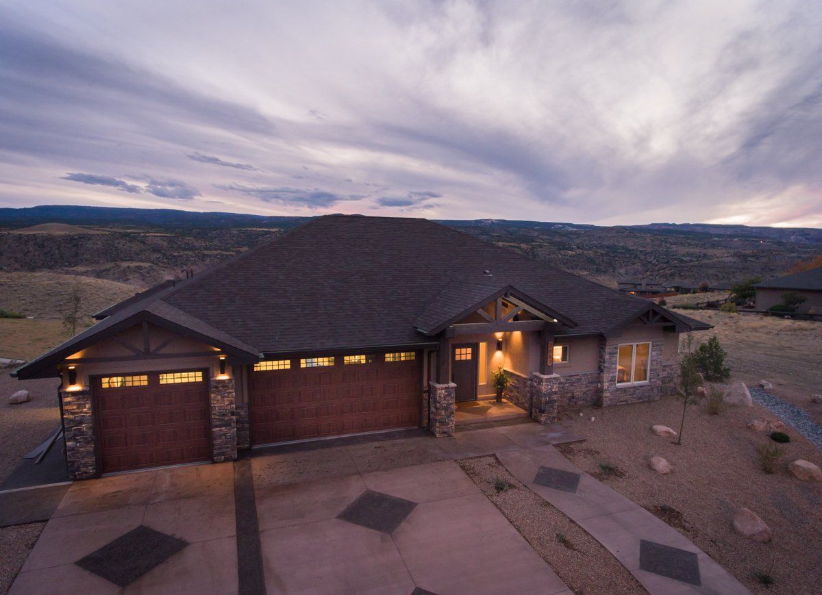 Front view photo of Western Slope Colorado new home for sale built by Integrity Homes, Custom Home Builder, Contractor