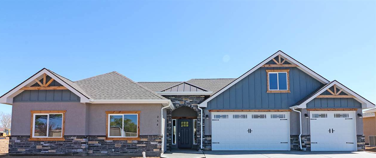 Front view photo of Grand Junction Colorado new home for sale built by Integrity Homes, Custom Home Builder, Contractor
