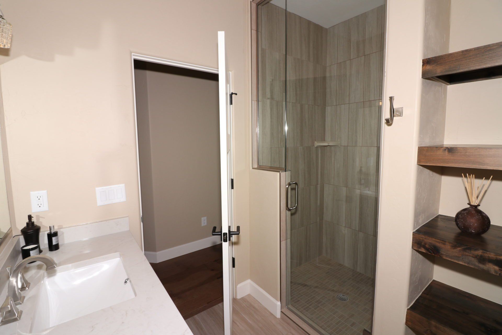 Walk-In Tile Shower with Glass Door | Integrity Homes | Grand Junction, CO 81501