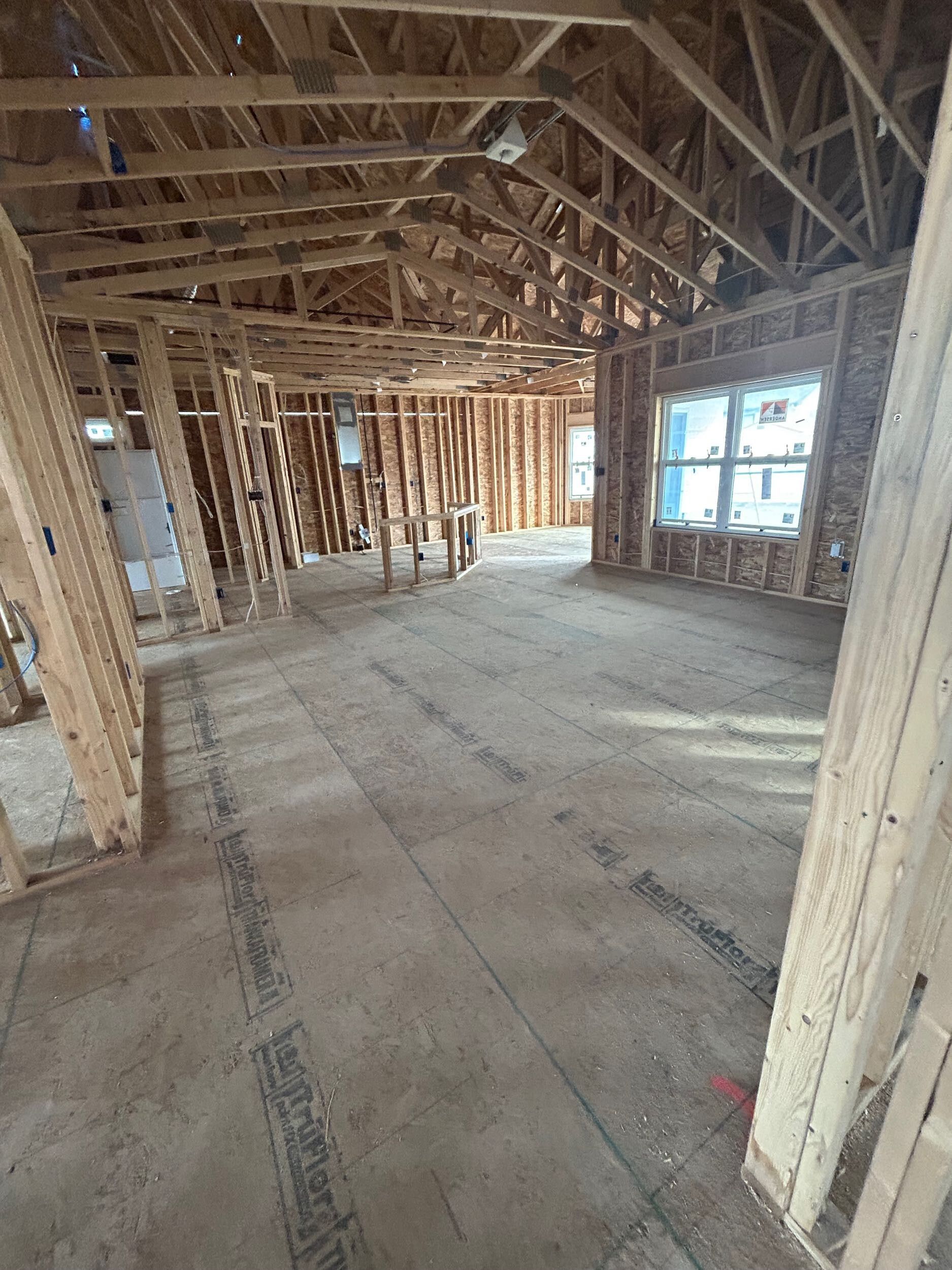 View of the kitchen and dining area inside the home.