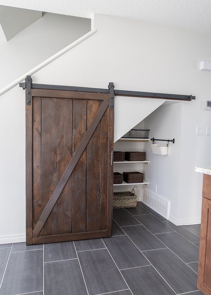 Closet Under Stairs with Barn Door | Integrity Homes | Grand Junction, CO 81501
