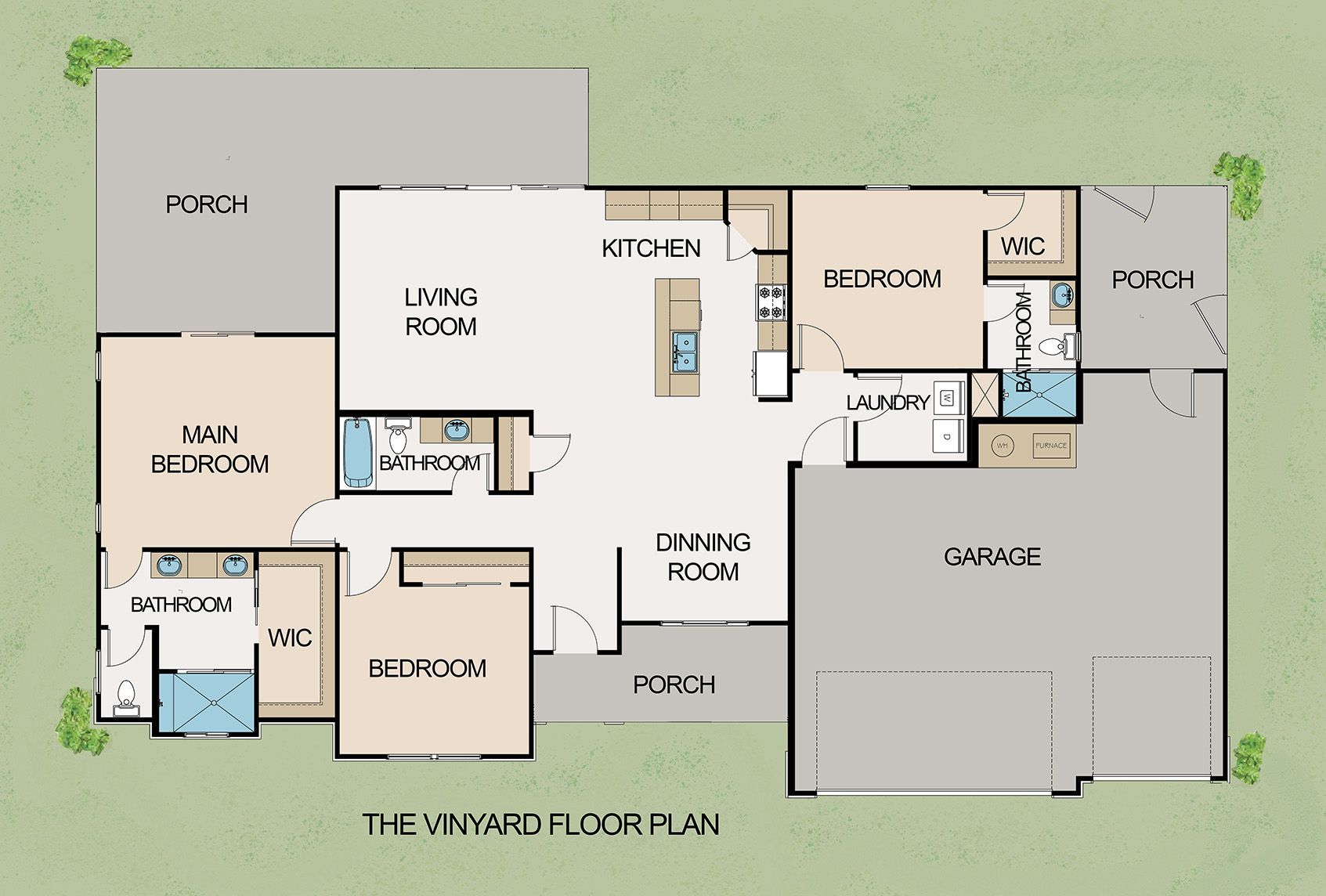 3 car Orchard floor plan