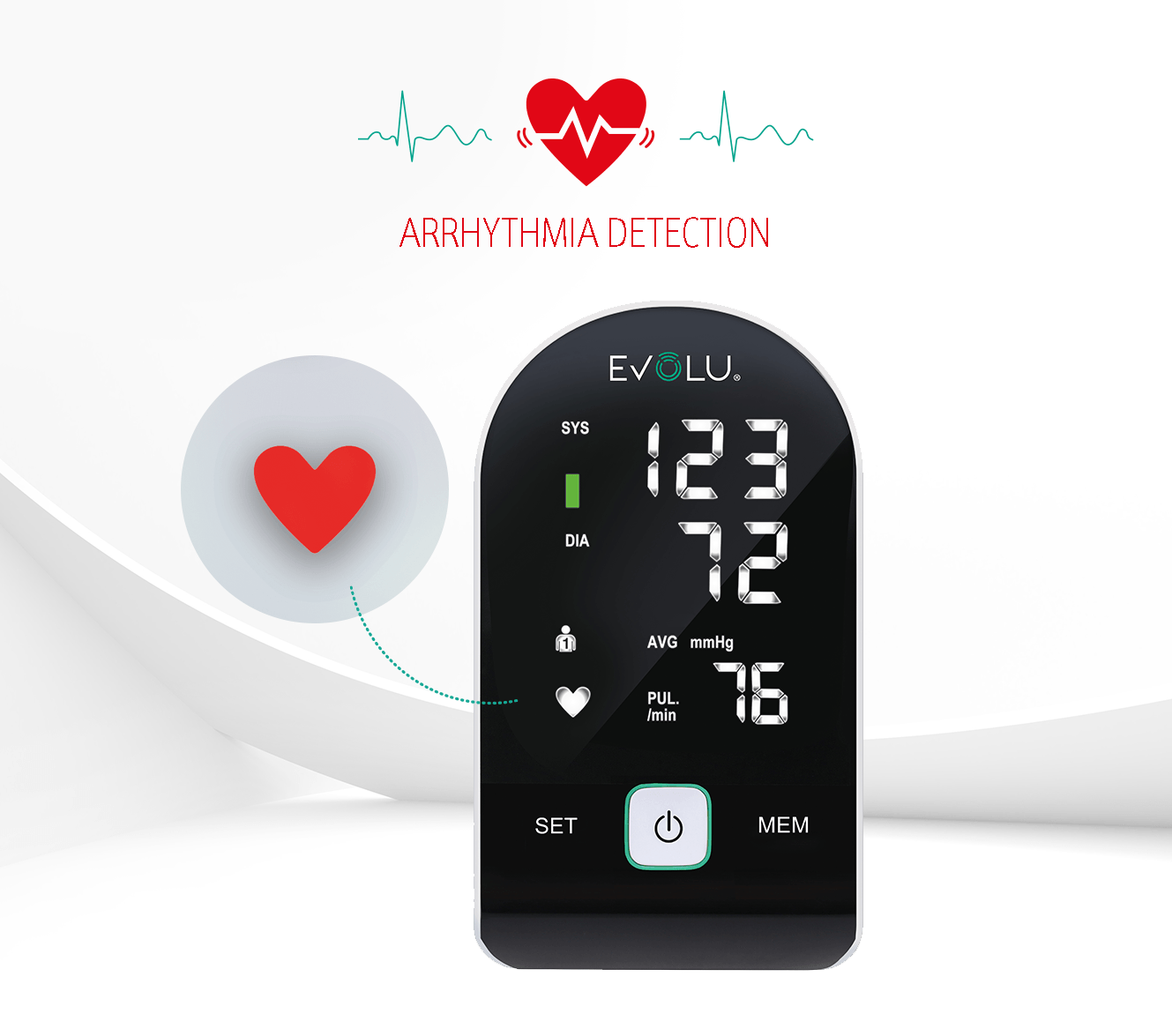 Blood pressure monitor INTELLIGENT black edition. A blood pressure monitor is sitting on a white surface. Arrhythmia detection.