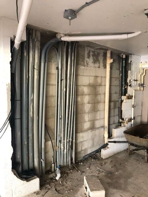 Drywall after storm damage