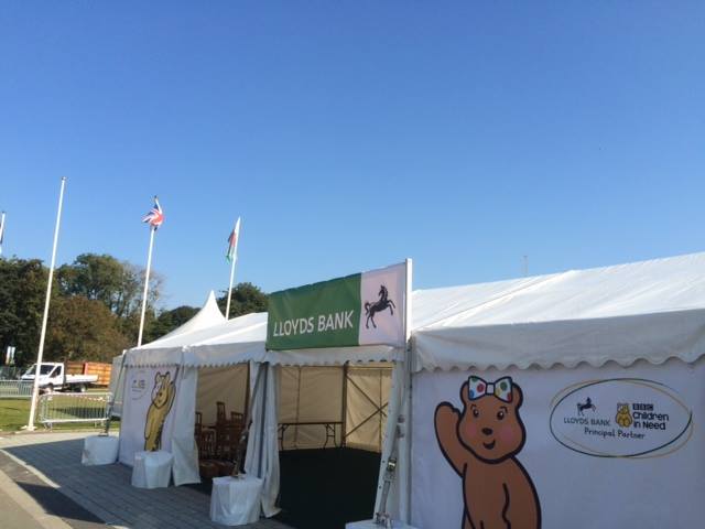 A tent with a sign that says lloyds bank