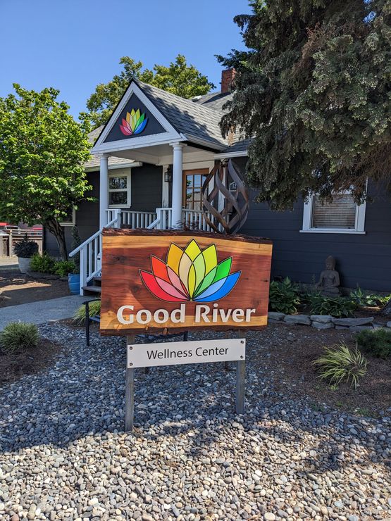 An image of the Good River Wellness Center and SIgn