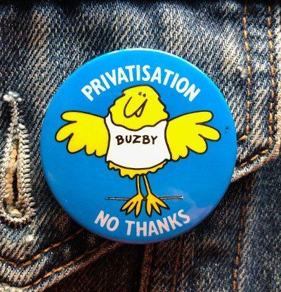 BT anti-privatisation badge
