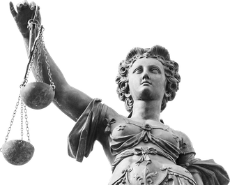 A statue of a woman holding scales of justice in her hand.