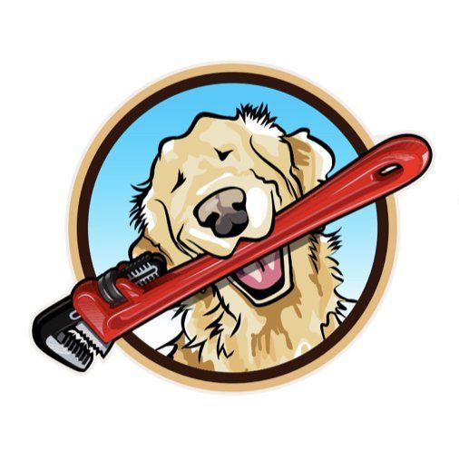 A dog is holding a wrench in its mouth.