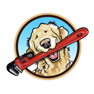 A dog is holding a wrench in its mouth.