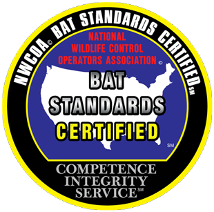 A national wildlife control operators association bat standards certified competence integrity service logo