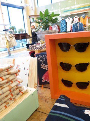 A store with a sign that says what on the wall