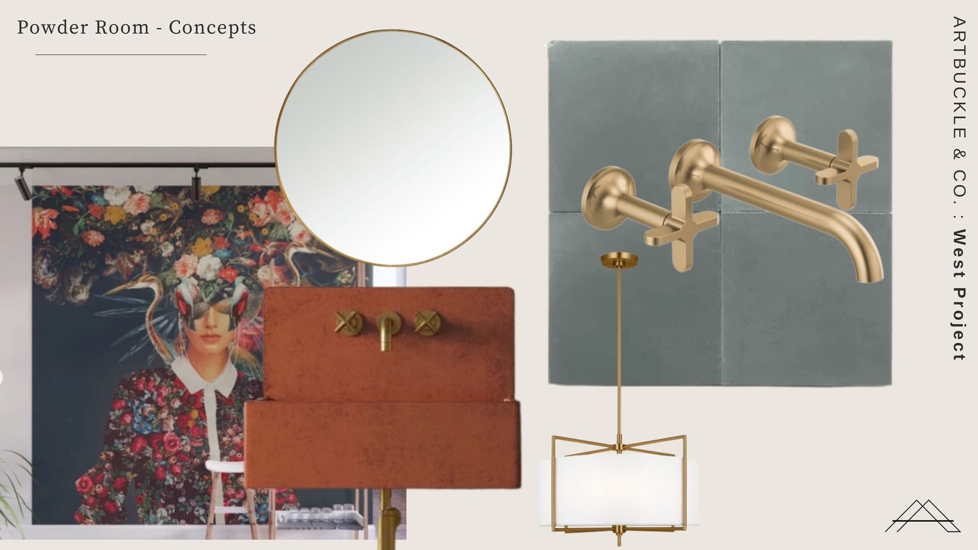 A bathroom with a sink , mirror and faucets