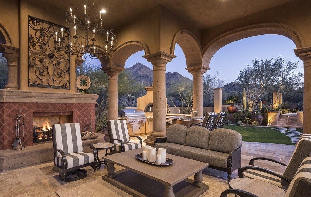 8 Mediterranean Luxury Home back patio