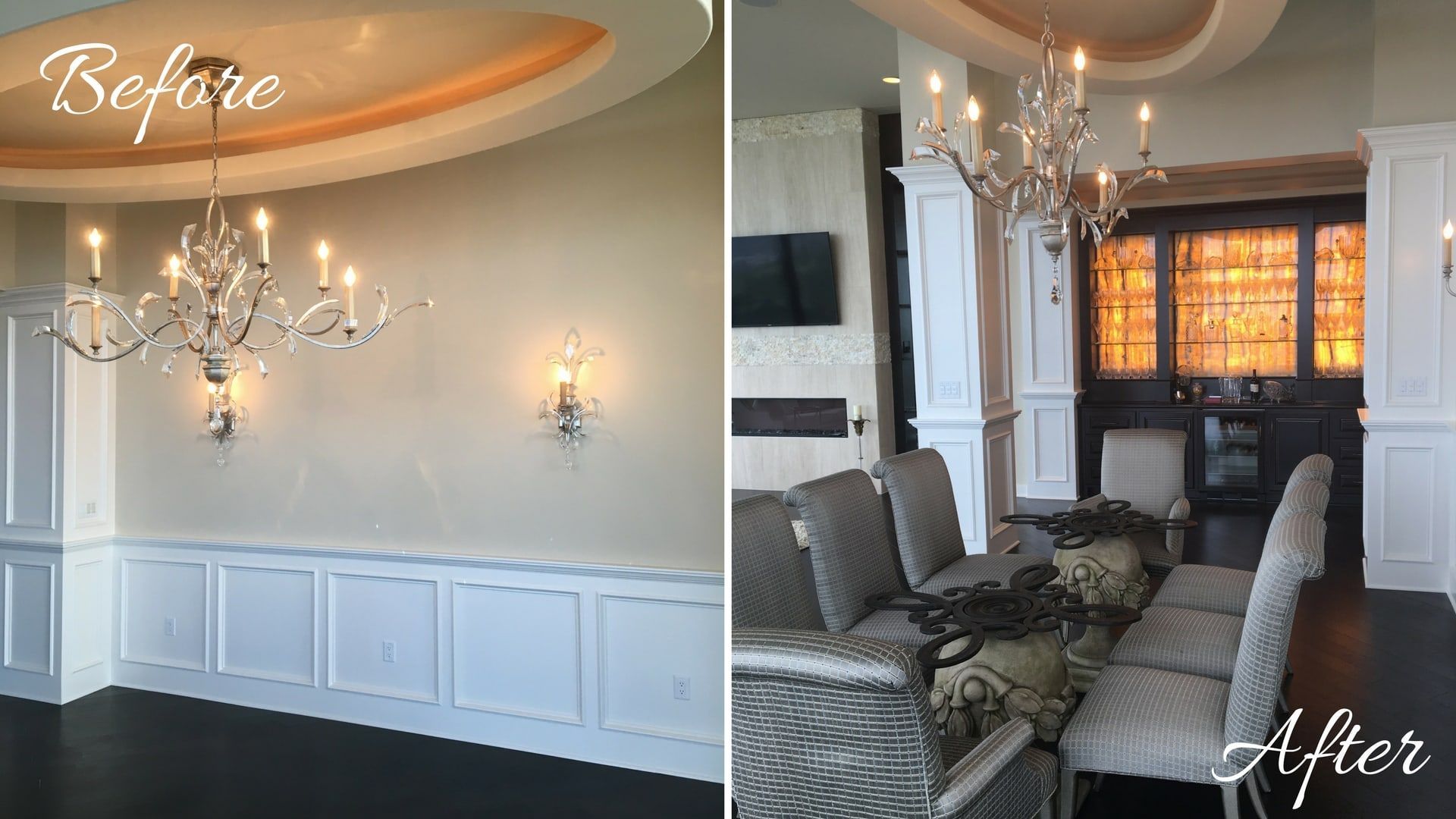 Penthouse Dining Room Before and After