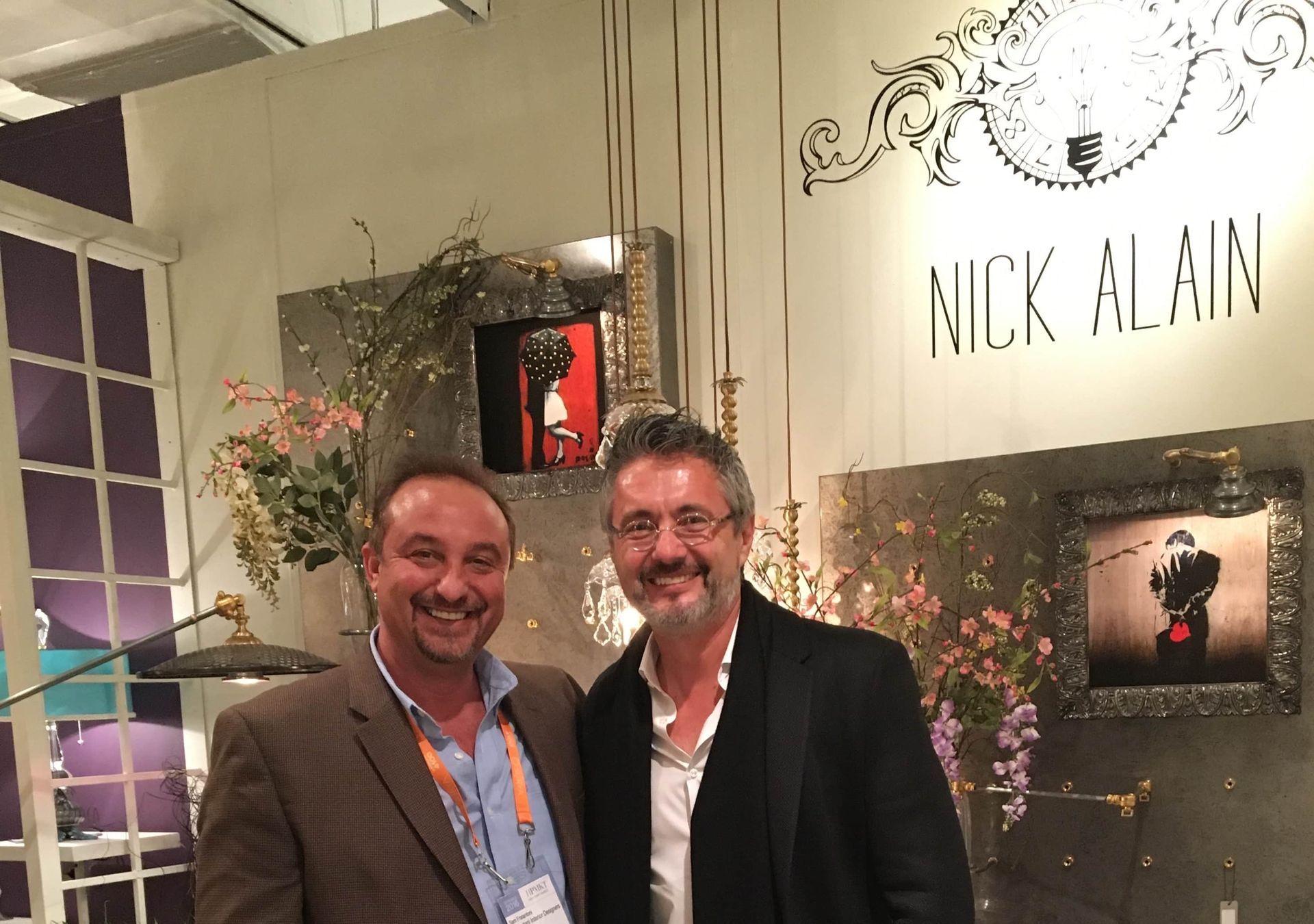 Sam w owner Nick Alain buying furniture for Fratantoni Design Offices