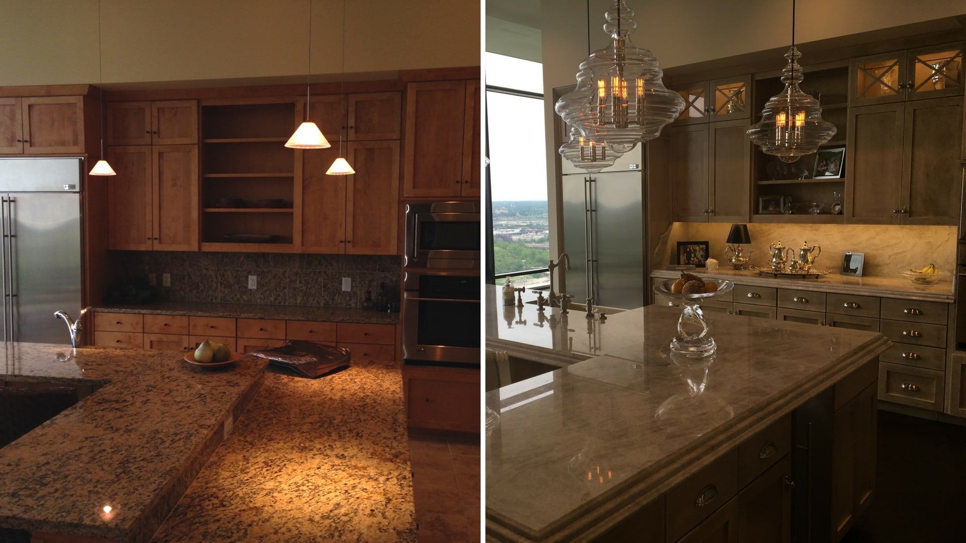 Penthouse Kitchen Before and After
