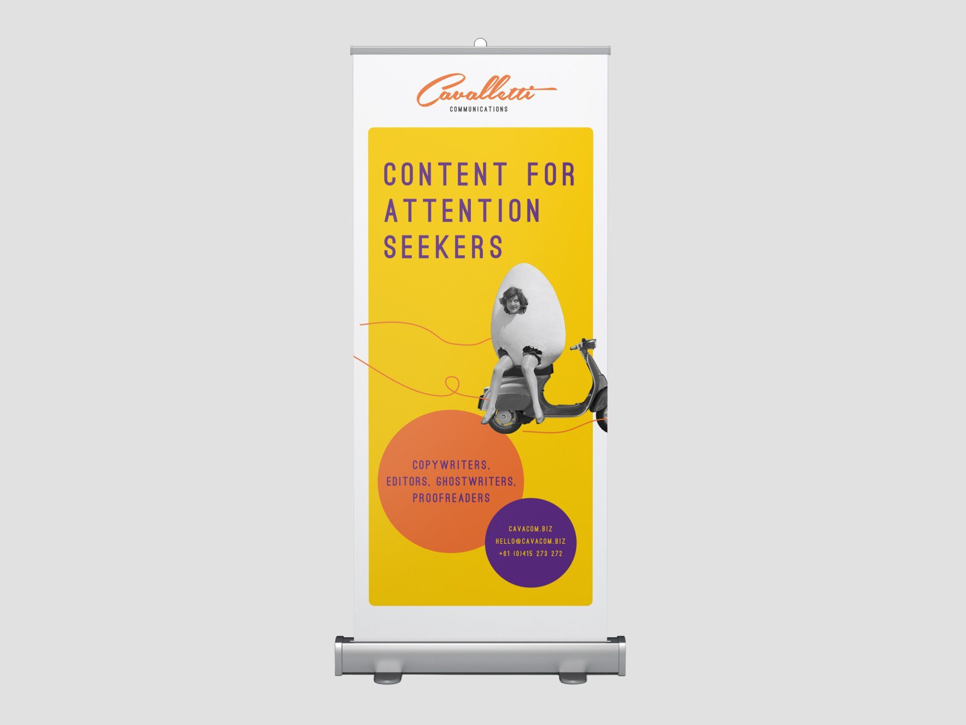 Cavalletti Communications pull up banner
