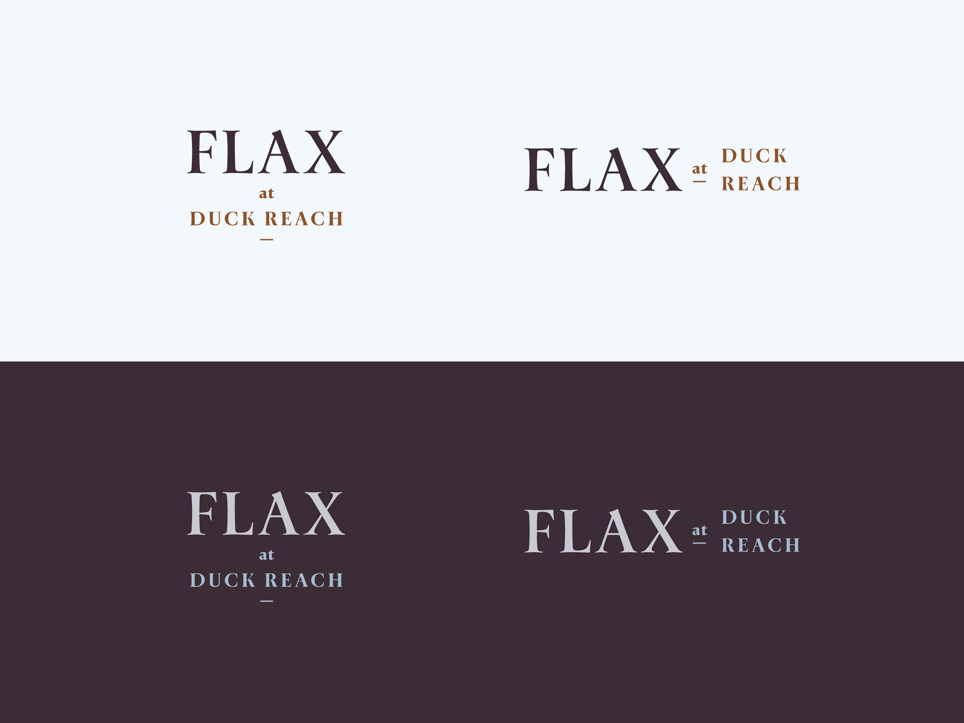 two different logos for flax at duck reach