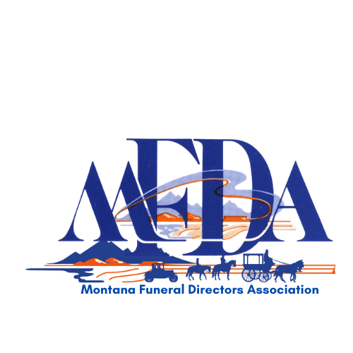 A logo for the montana funeral directors association