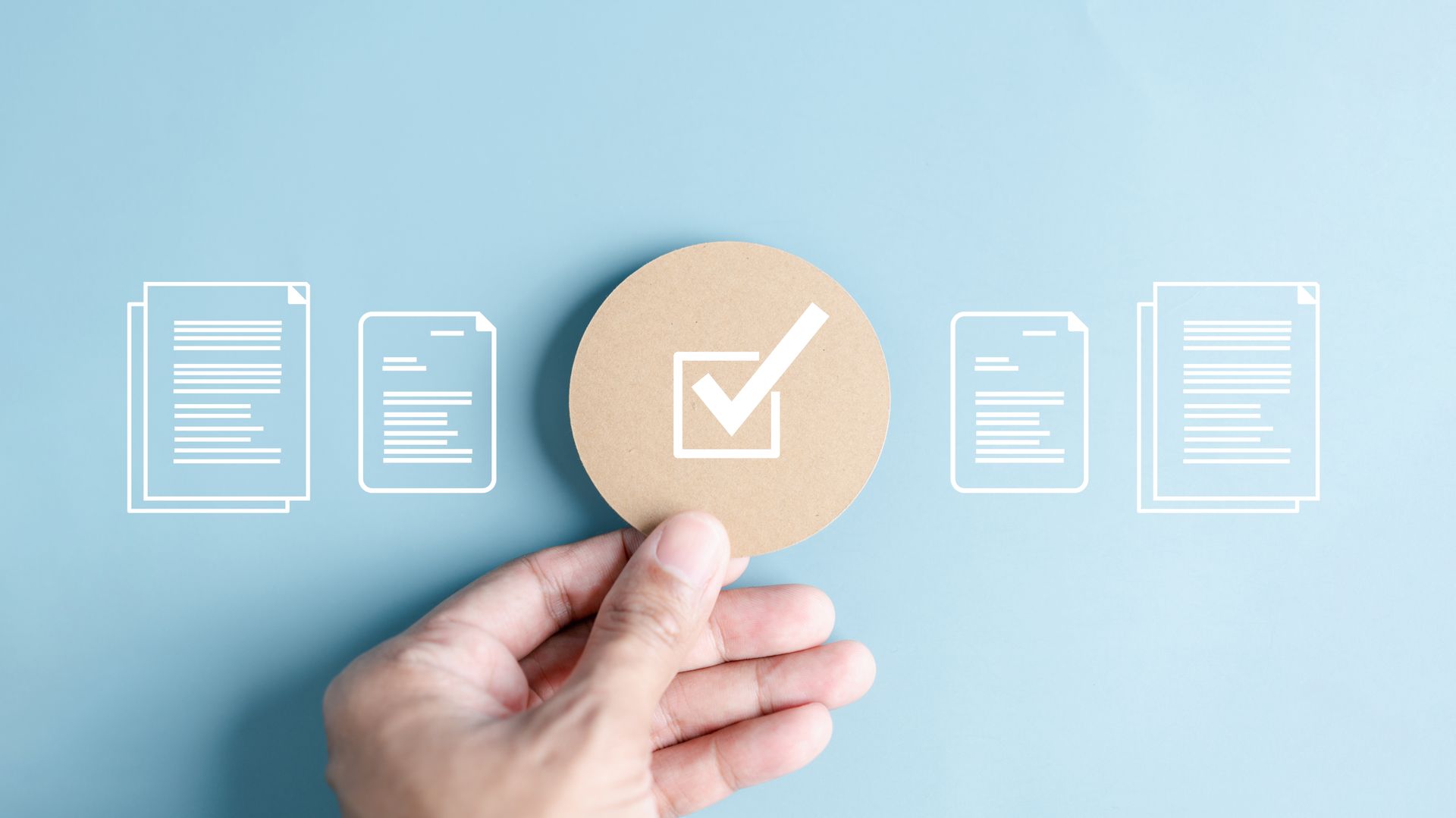 Hand Holding a Circle With a Checkmark Symbol — Dwyer Law Group in Surfers Paradise, QLD