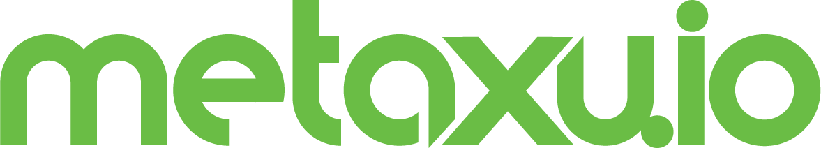 Green &ldquo;metaxu.io&rdquo; wordmark in lowercase 