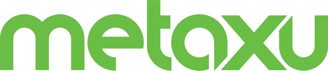 Green &ldquo;metaxu&rdquo; wordmark in lowercase 
