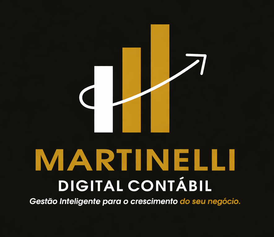 Logotipo: Gráfico de barras roxo com uma seta para cima, texto 