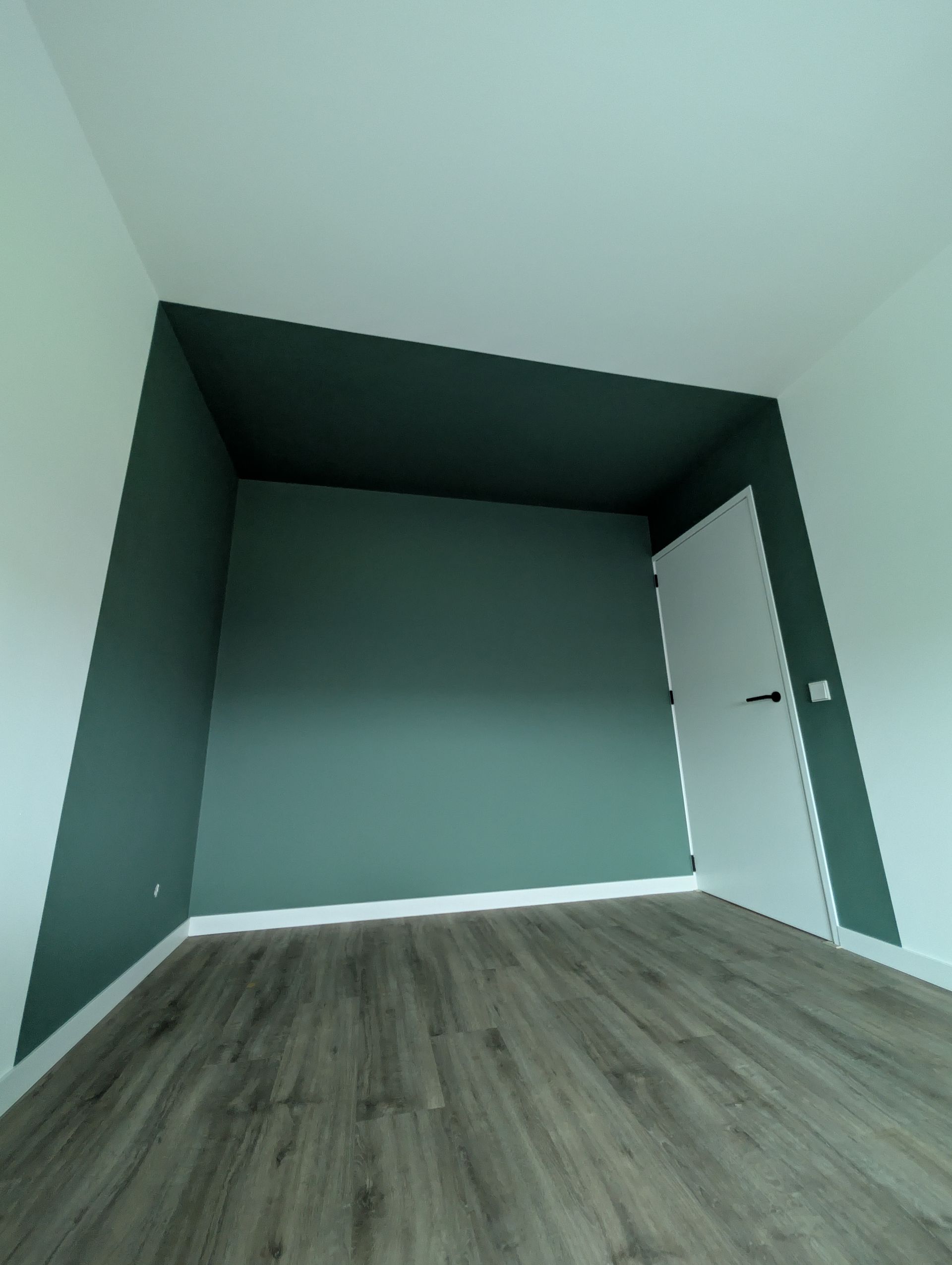 Opgeleverde slaapkamer modern groen