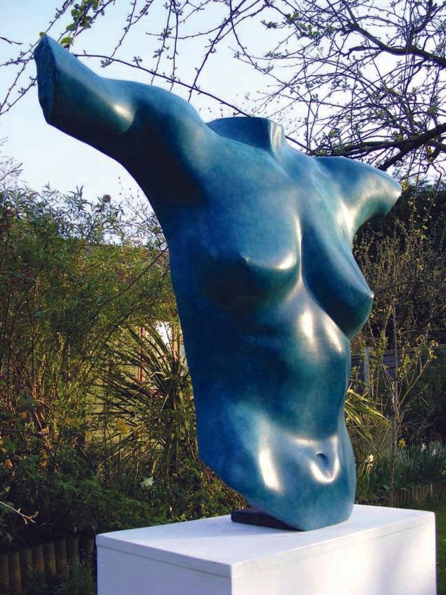 Blue Nude Bronze Torso Ben Dearnley