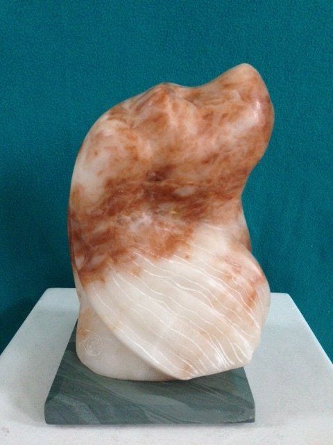 Stone carved animal sculpture.