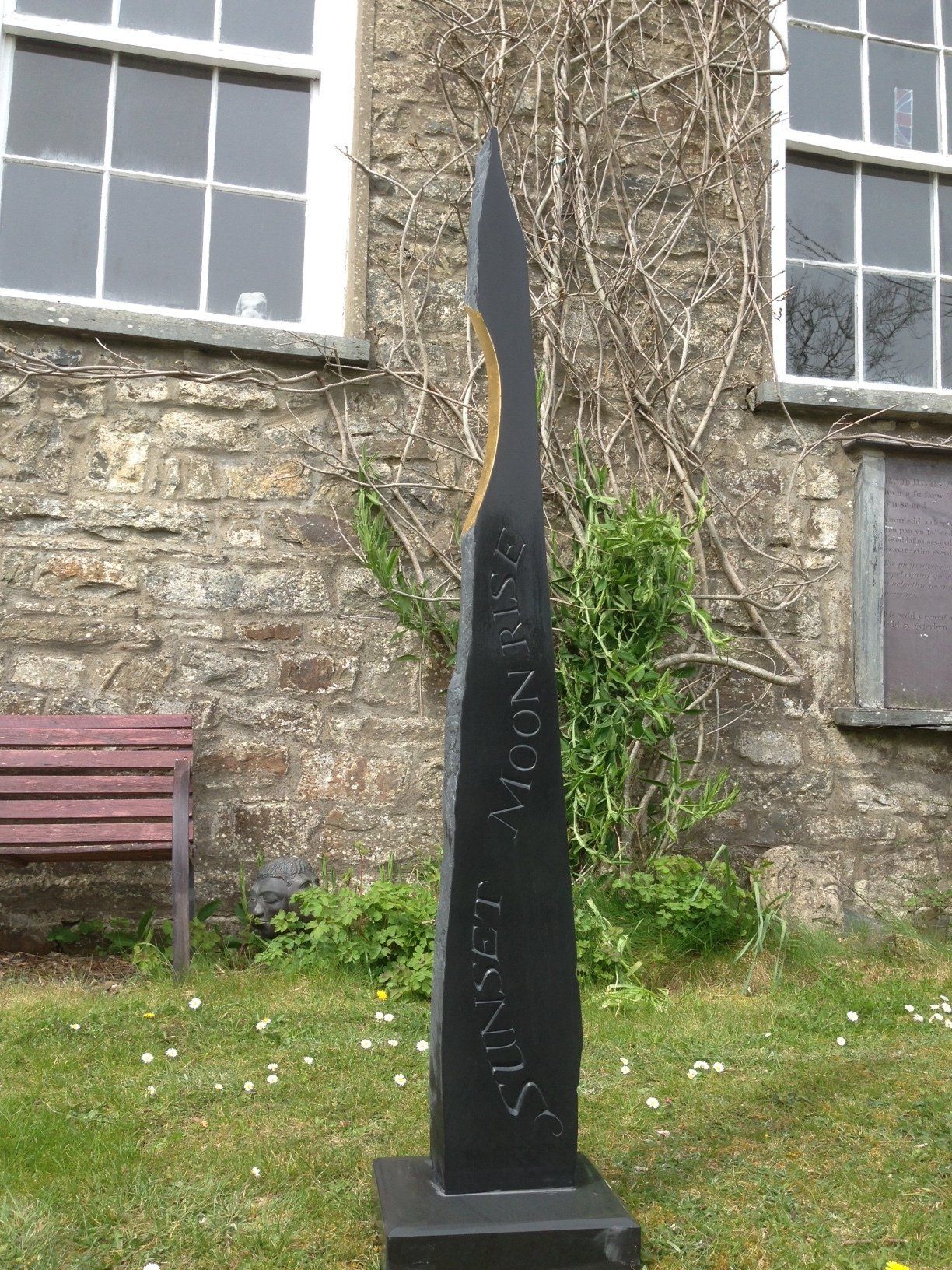 Welsh slate and gold and silver leaf  sculpture