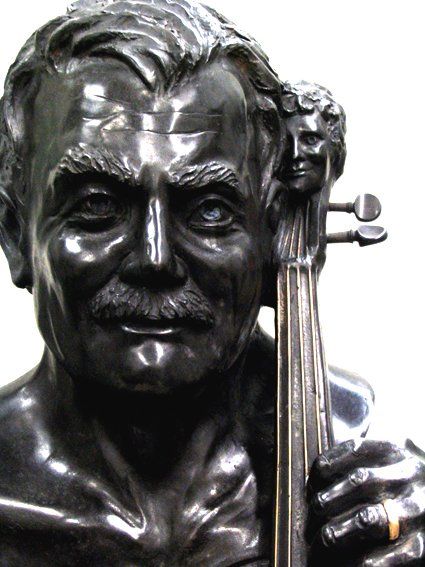 Royal Academy of music Strings Museum Ben Dearnley sculpture Bronze portiate