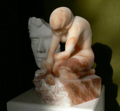 Alabaster Figuritive sculpture BCD