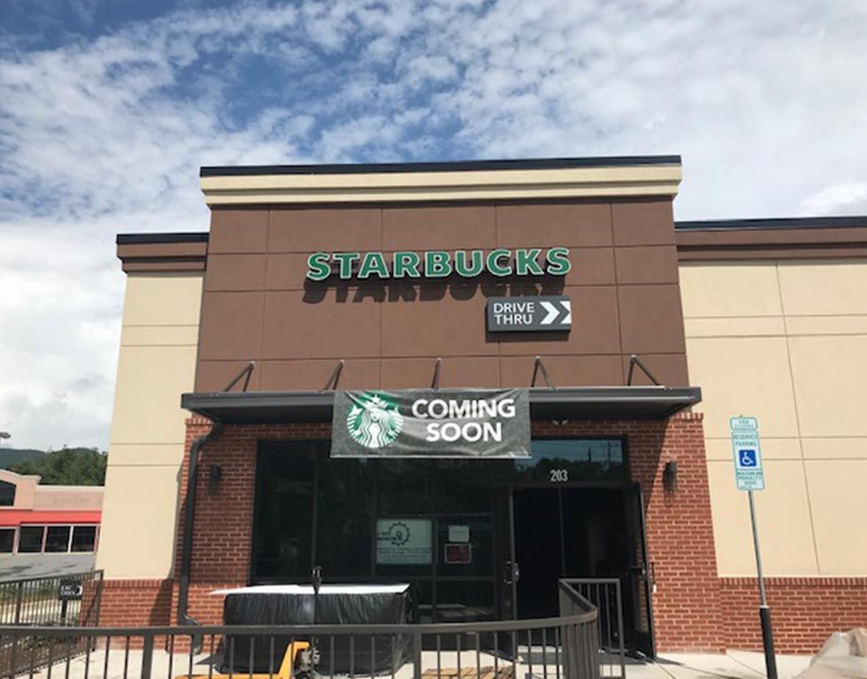 Starbucks storefront with 