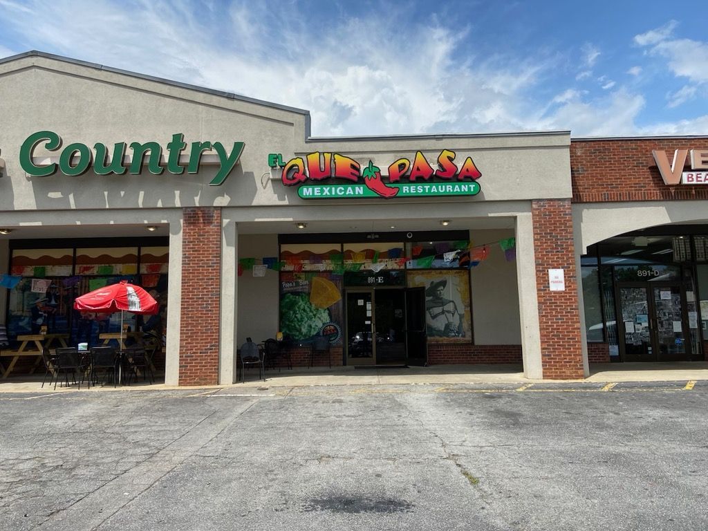 Exterior of a Mexican restaurant, 