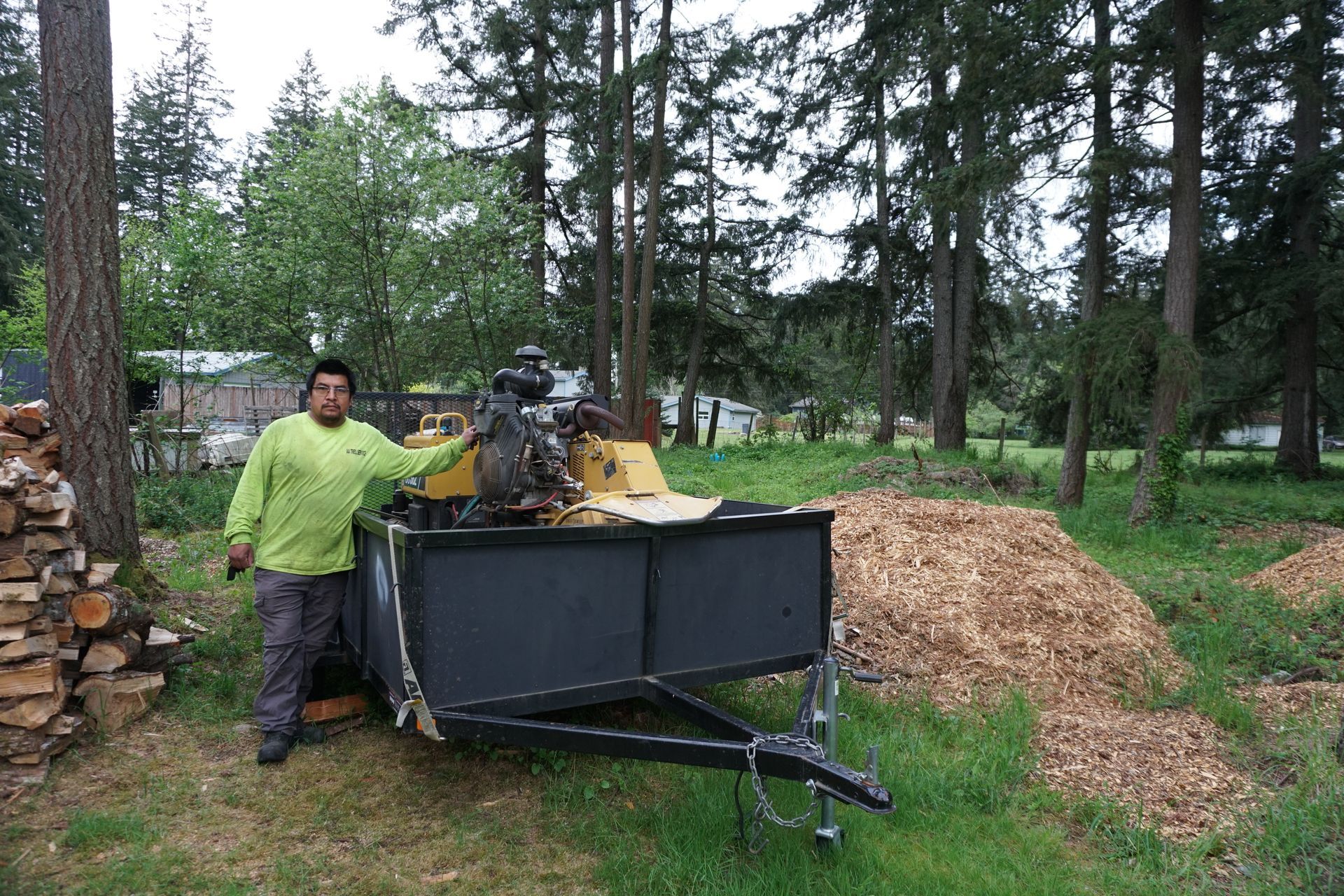 Wood chipping service