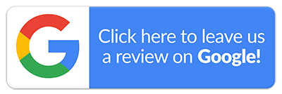 Google review banner with multicolor G logo and blue button saying “Click here to leave us a review on Google!”