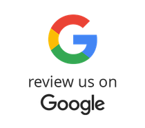 “Review us on Google” text with the multicolor Google “G” logo.