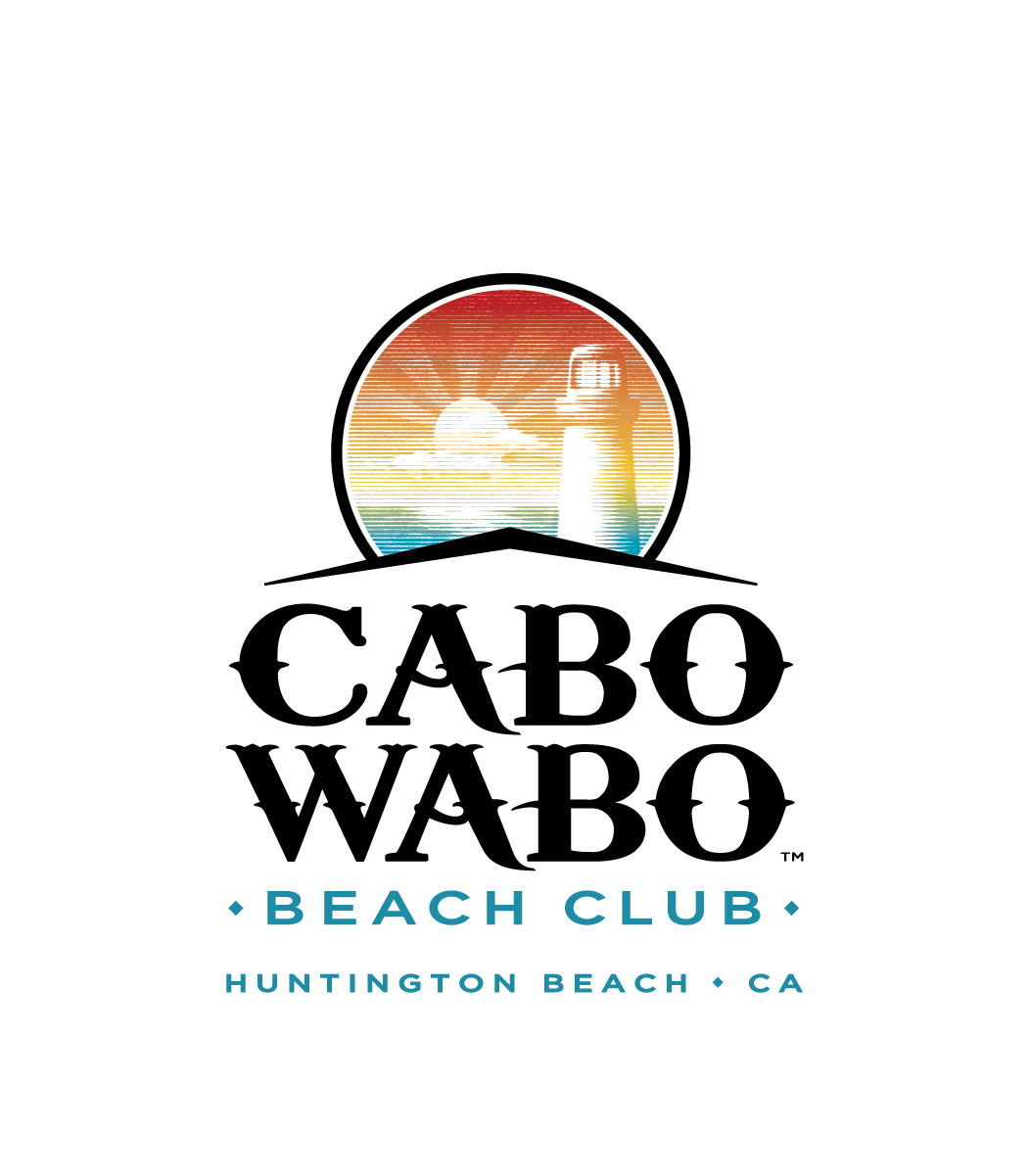 A logo for cabo wabo beach club in huntington beach ca