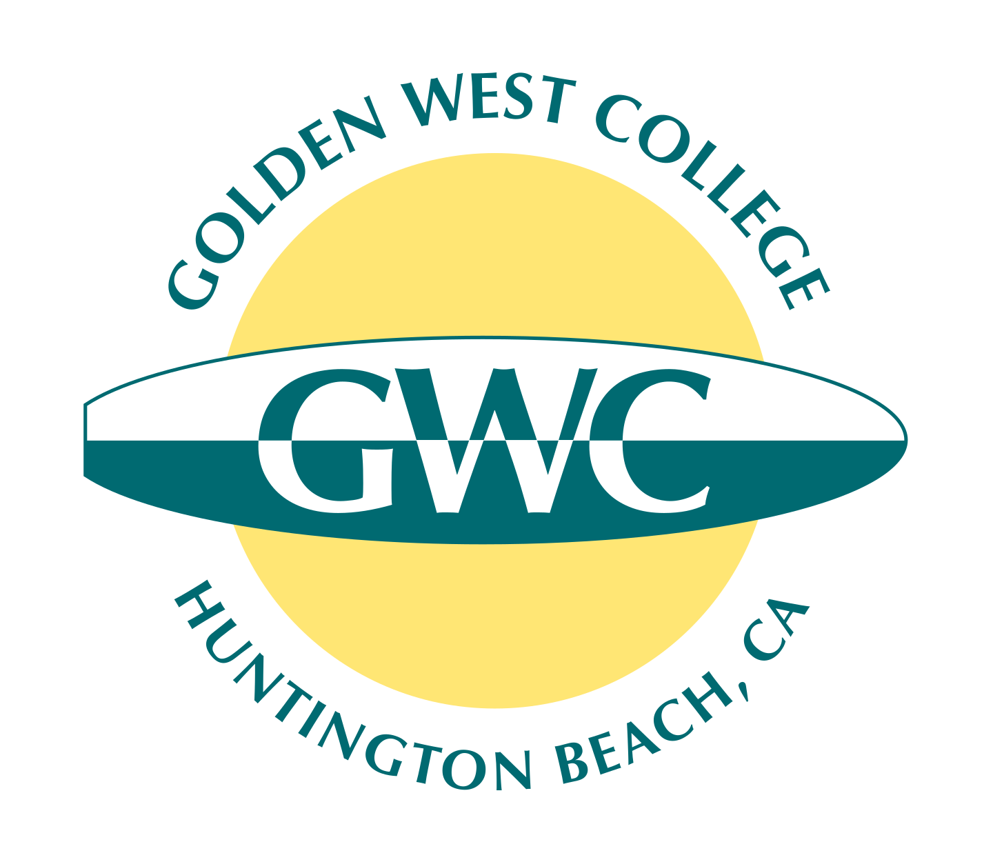 The logo for golden west college huntington beach ca