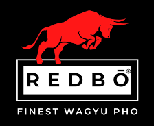 A red bull leaps over a rectangular box containing the white text 