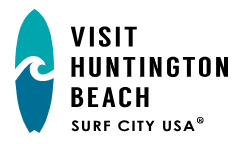 The logo for visit huntington beach surf city usa