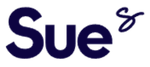A blue sue logo on a white background
