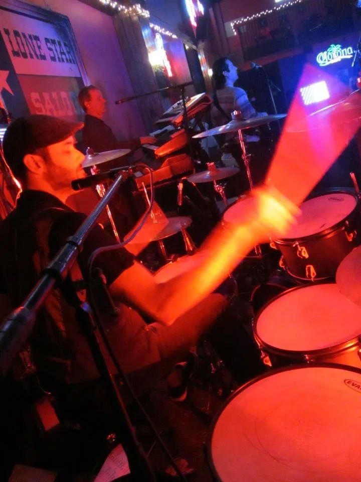 man playing drums